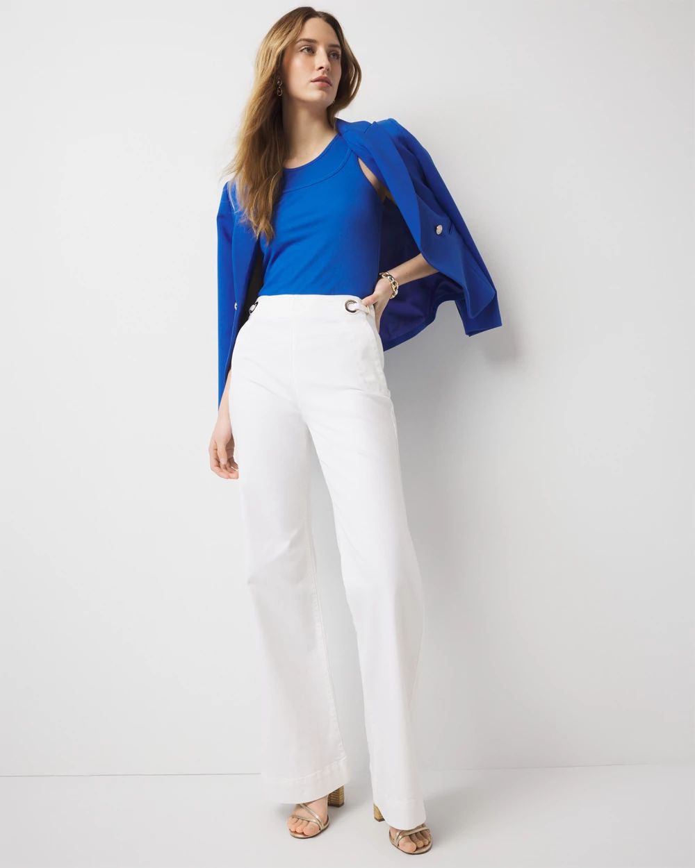 Extra High-Rise Novelty Waist Wide Leg Jean | White House